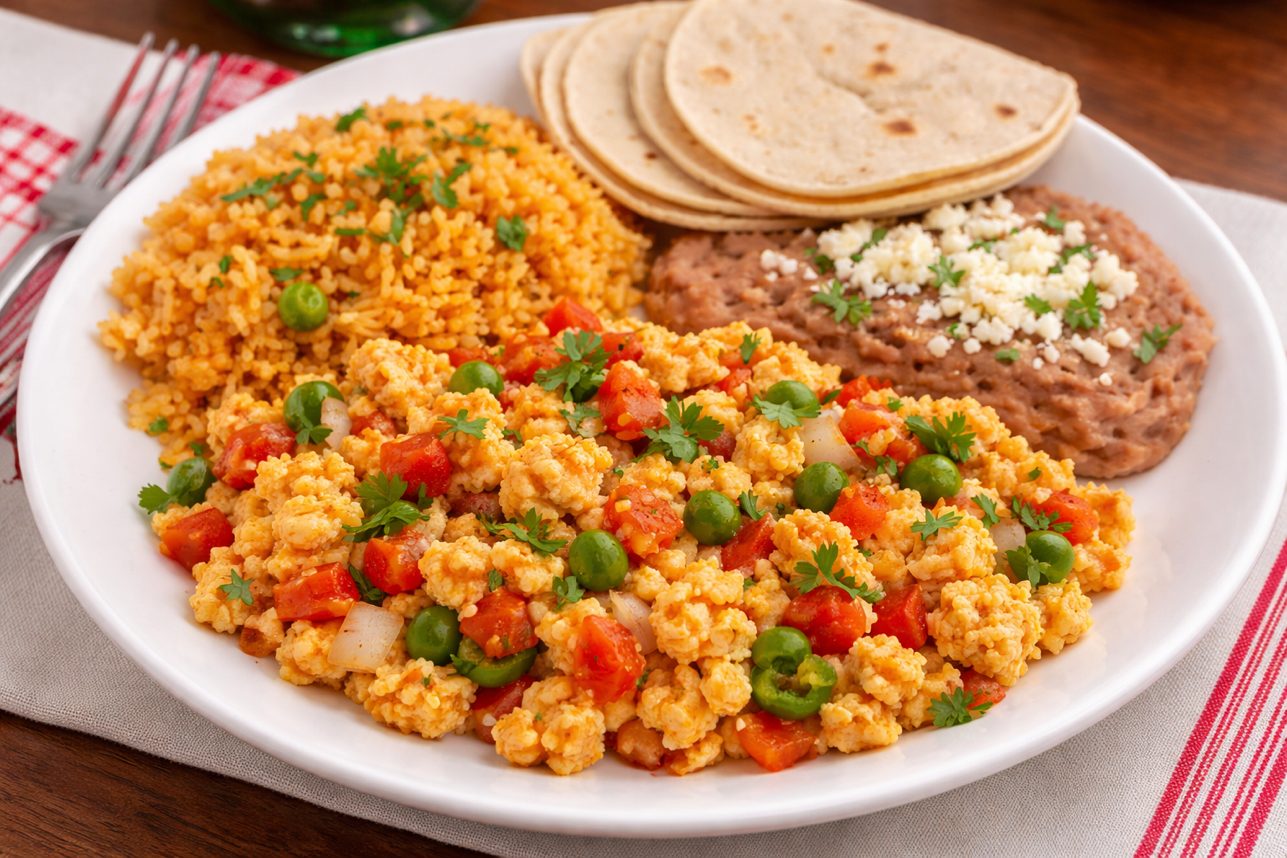 Huevos a la Mexicana Combination.