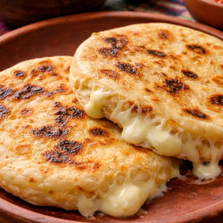 2 Pupusas de Chicharron with Cheese