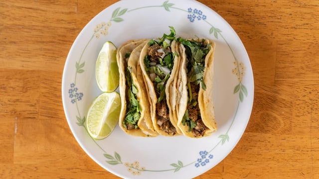 3 Beef Tacos.