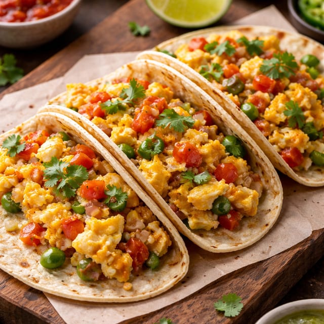 3 Eggs a la Mexicana Tacos.