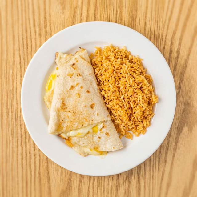 Kid's Sized Cheese Quesadilla.