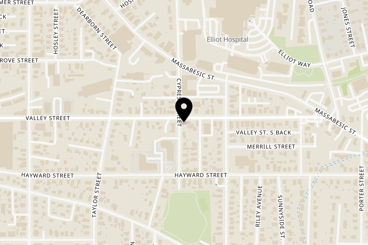 Map showing the location of Taqueria y Pupuseria To Go on 917 Valley St in Manchester